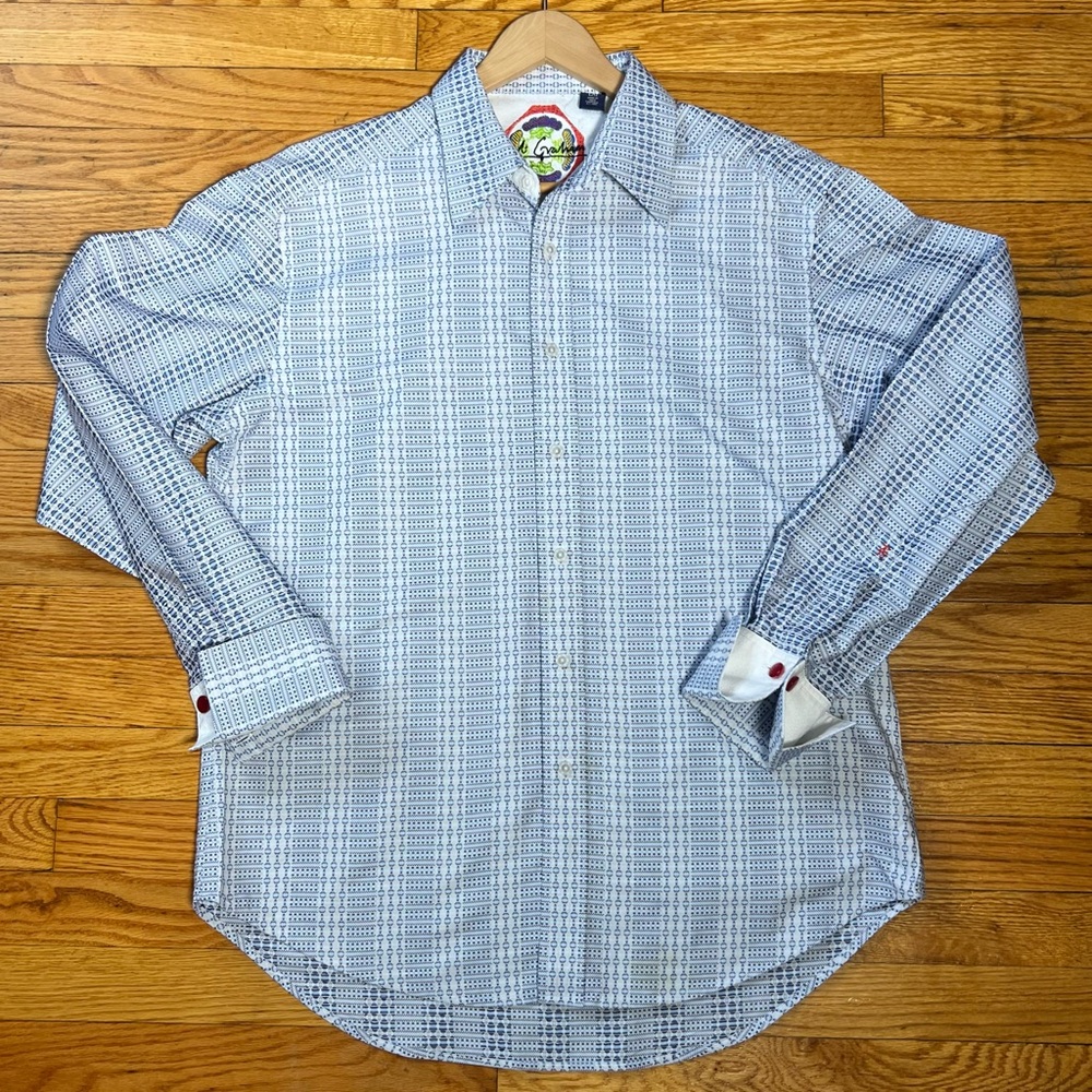 Robert Graham Men's Large Shirt Blue Excellent Condition